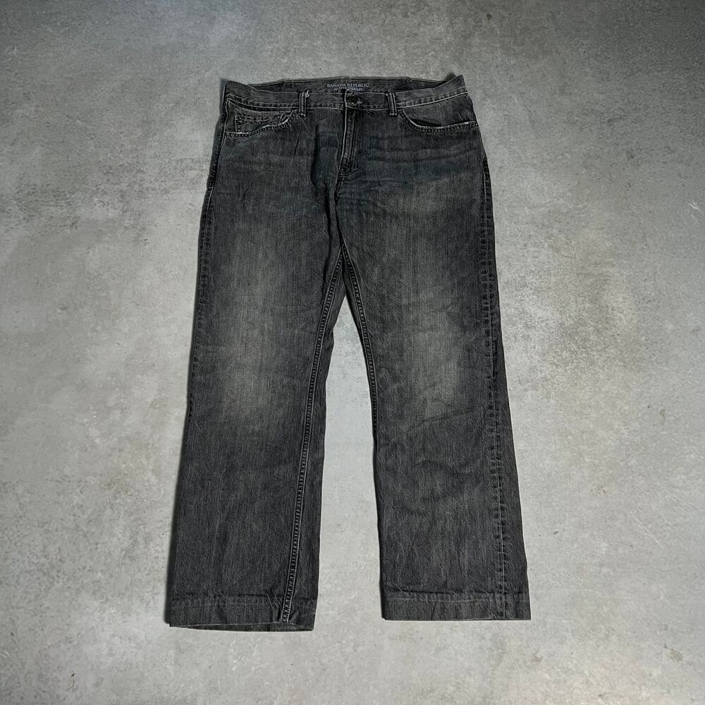 Banana Republic Relaxed Vintage Straight Mens Size 38x32 Jeans Loose Grey Denim